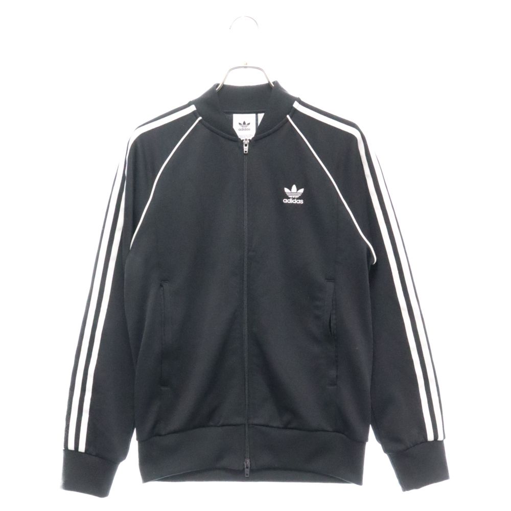 adidas (アディダス) Originals HERI SST TRACK TOP ロゴ刺繍 ライン トラックジャケット ブラック/ホワイト CW1256
