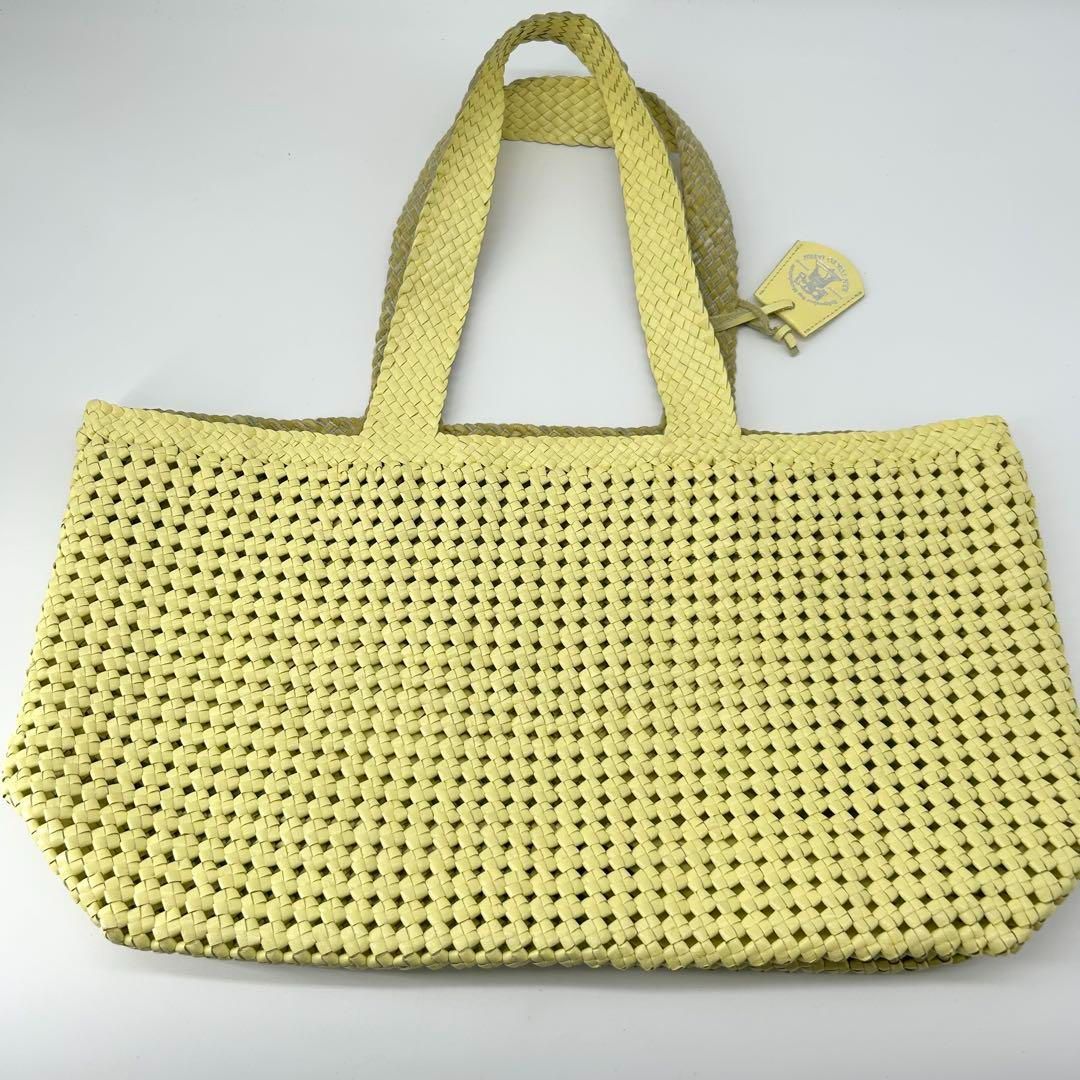 REN 大容量 メッシュ 編み込み レザー トートバッグ 肩掛け A4