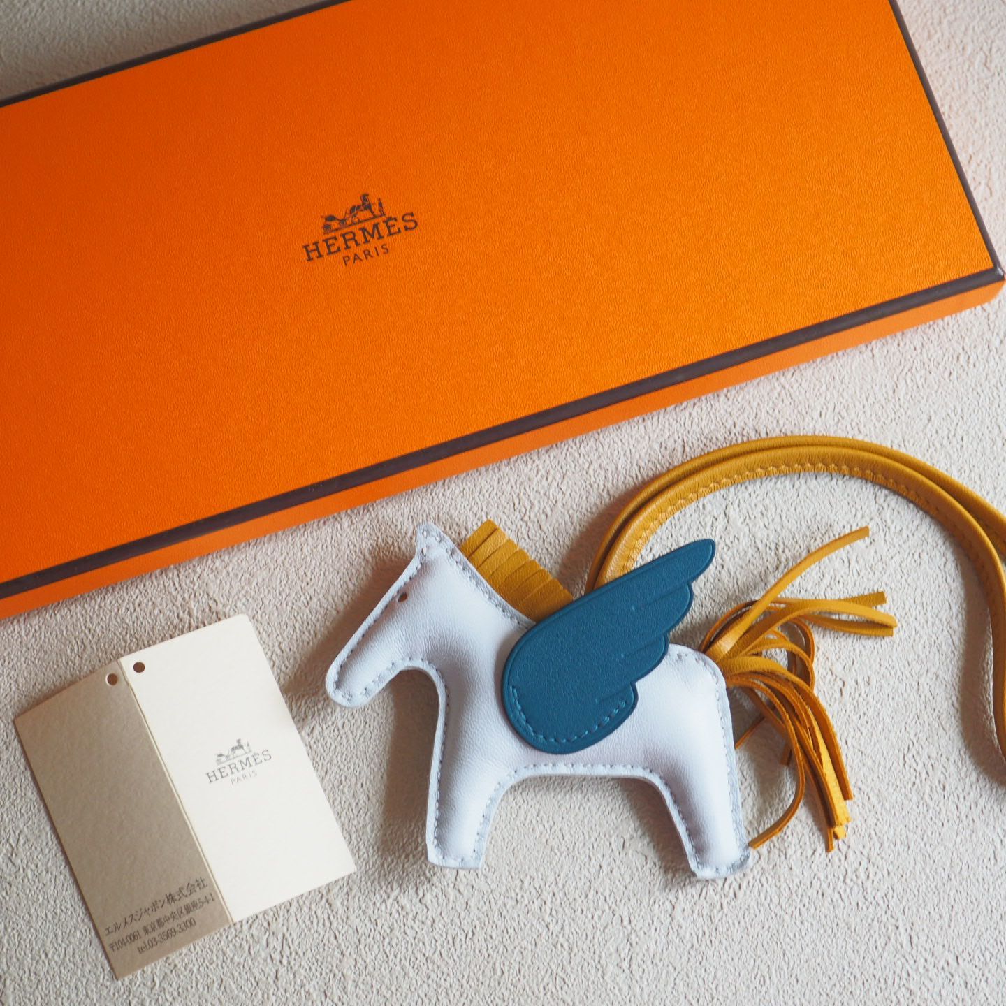 未使用極美品☆ エルメス HERMES ロデオ ペガサスPM チャーム ブルー 