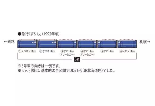 鉄道模型　1/150 14-500系客車(まりも) 6両セット [98644] Amazon | TOMIX Nゲージ 14 500系客車 まりも セット 6両 98644