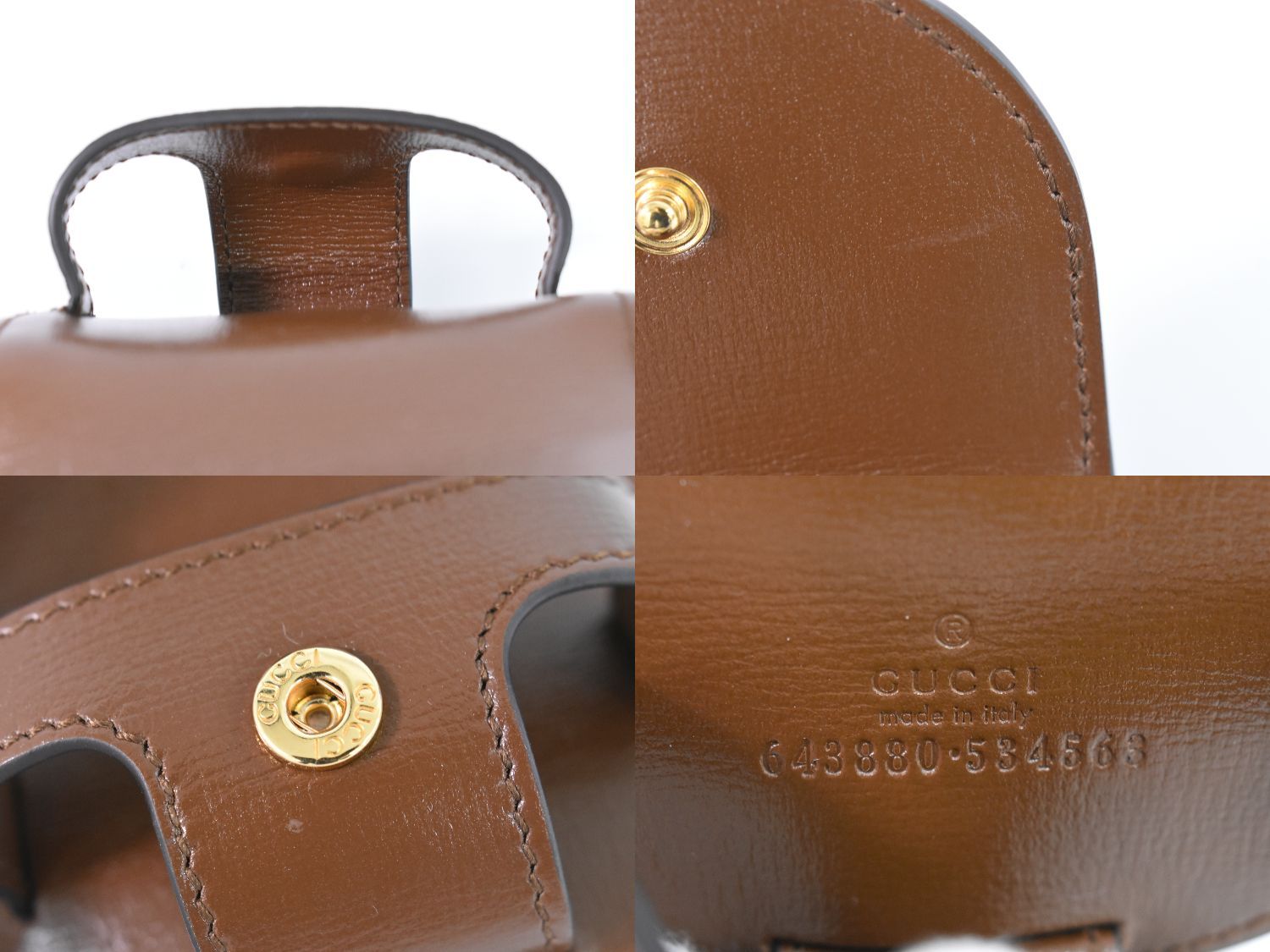 GUCCI - 本物 グッチ GUCCI ホースビット GGスプリーム AirPodsケース エアポッズケース イヤホンケース ベージュ ブラウン 643880 雑貨小物 中古 本物 グッチ GUCCI ホースビット GGスプリーム AirPodsケース