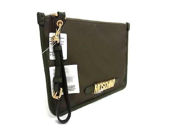 □新品□未使用□ MOSCHINO モスキーノ ナイロン×レザー クラッチ