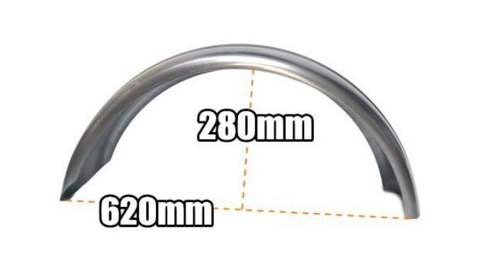 ハーレー 7インチ センターリブ フラットフェンダー ナローチョッパー スクール パン ナックル ショベル