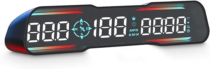 OBEST hud ヘッドアップディスプレイ GPS スピードメーター 車 7インチ大画面 LEDディスプレー GPS速度計 多機能メーター 過速度警告搭載 疲労運転警告機能