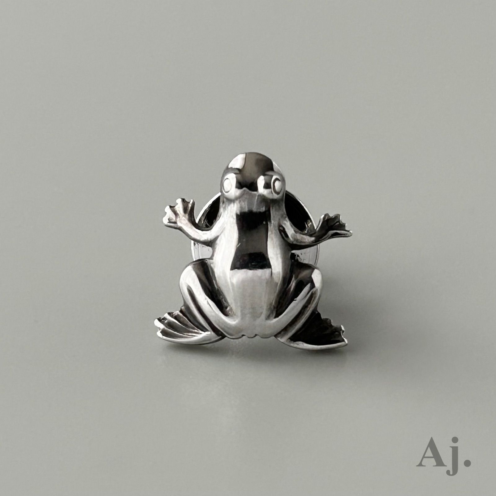 ジョージジェンセン カエル タイタック ピンブローチ ヴィンテージ AG925 Georg Jensen