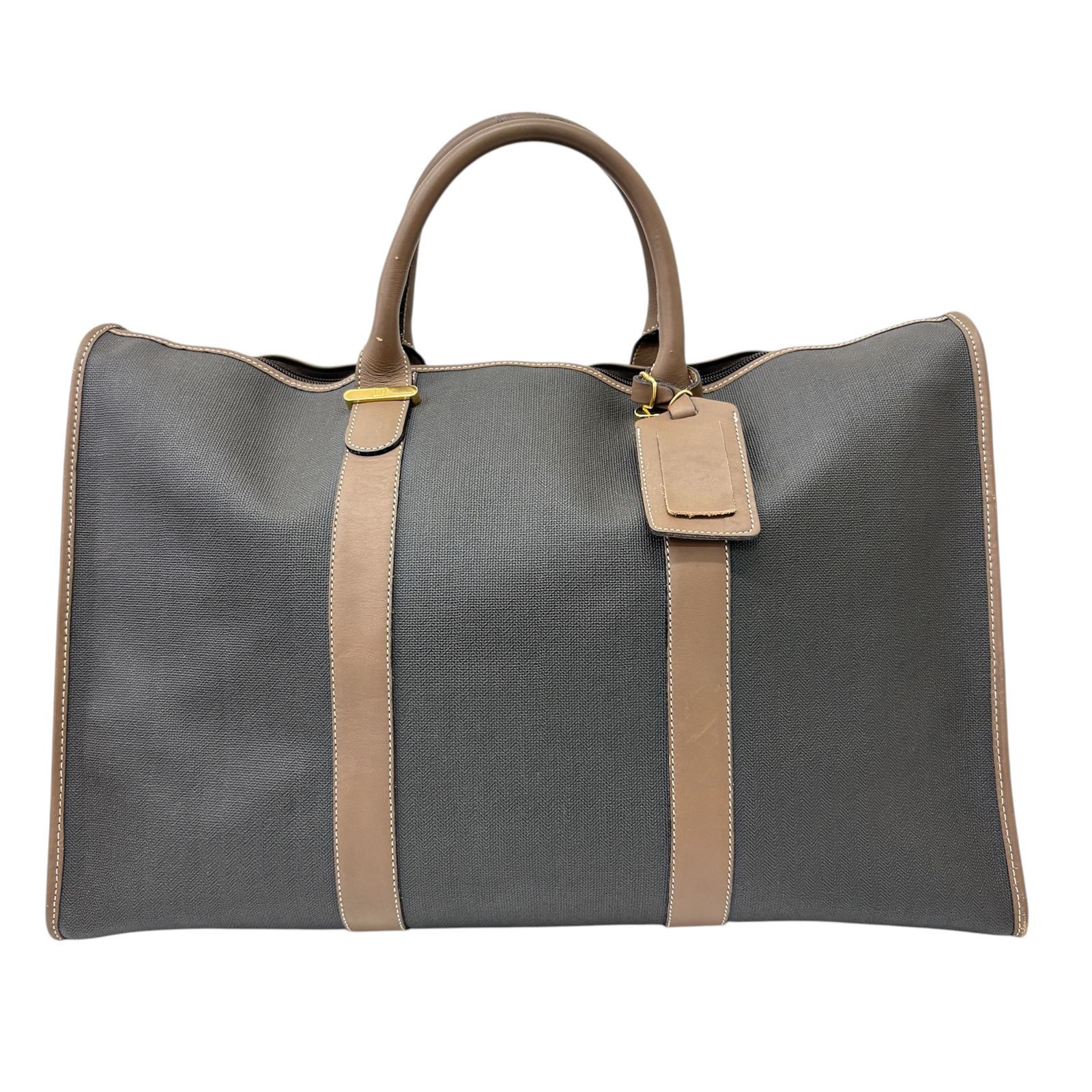 dunhill ダンヒルボストンバッグ 旅行鞄 南京錠付き ダークブラウン