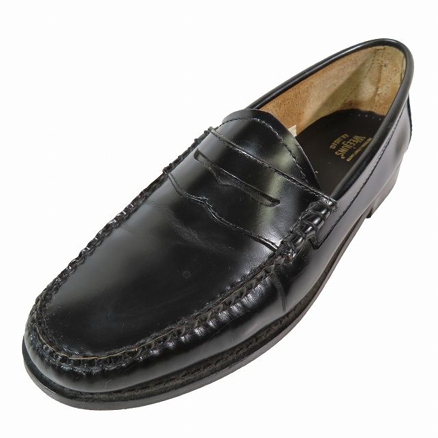 ★A★G.H.BASS（ジーエイチバス）　ブラックレザー ローファー ジーエイチバス G.H.Bass & Co. ペニーローファー レザードレス