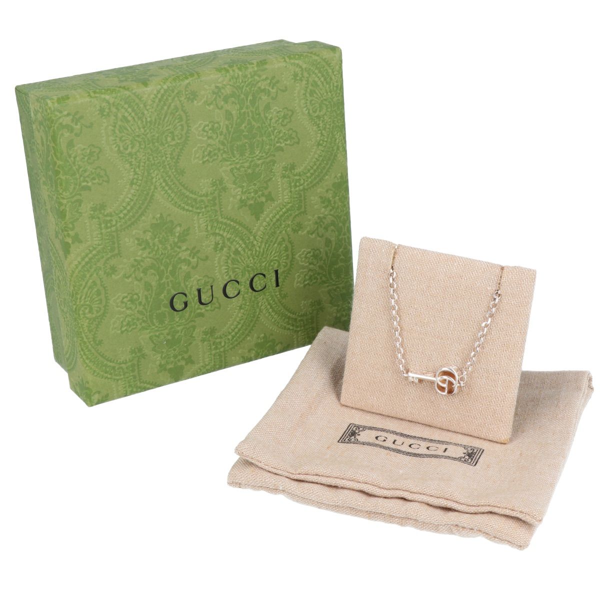 GUCCI】グッチ ダブルG キー アラベスク エングレービング