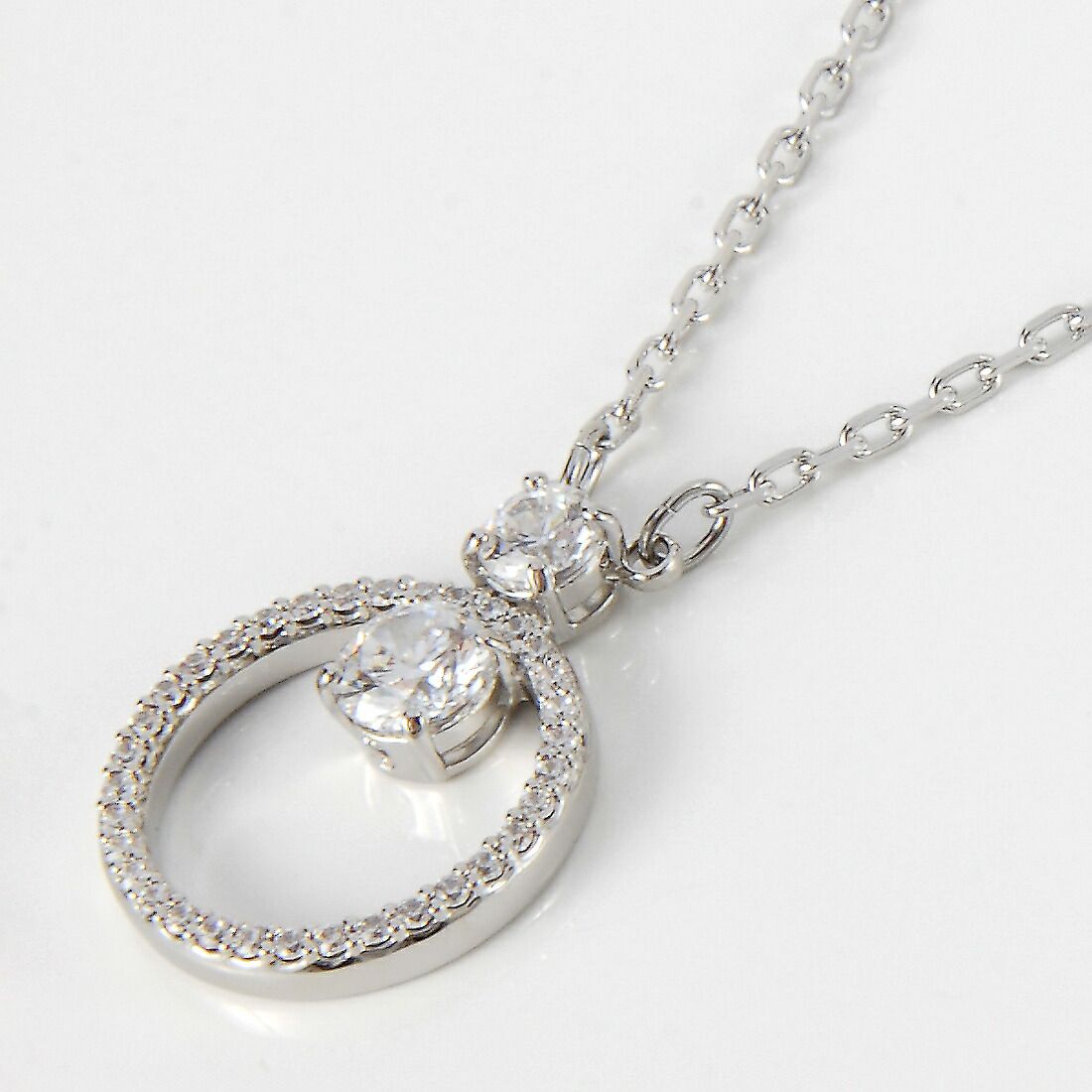 SWAROVSKI スワロフスキー ネックレス 5692261 Constella Constella pendant, Pavé, Round cut, White, Rhodium plated
