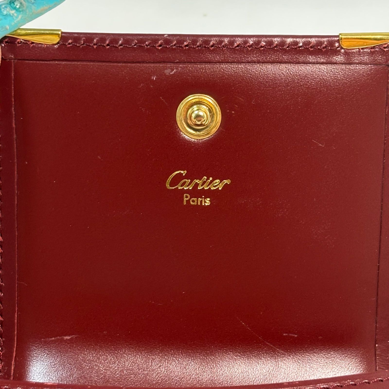 未使用級の状態　Cartier カルティエ　小銭入れ　コインケース　マストライン 送料無料】Cartier/カルティエ/コインケース/小銭入れ/スクエア