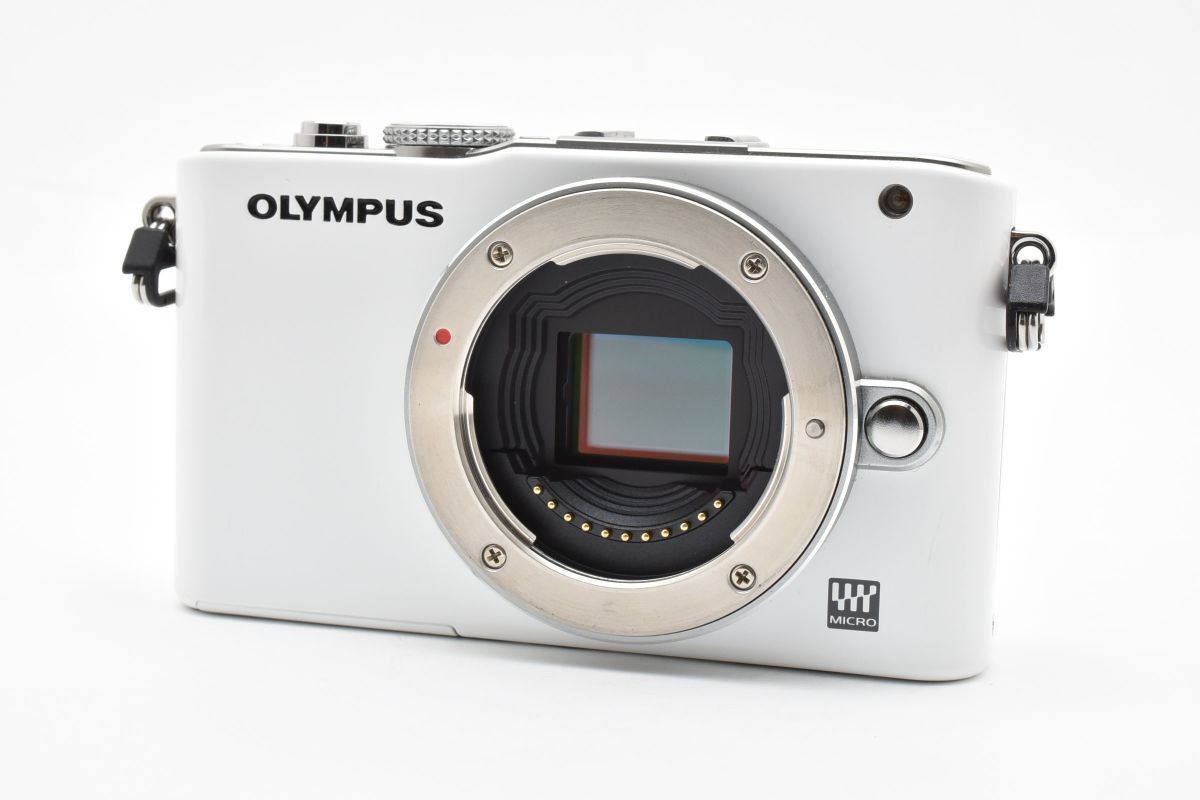 ショット数17425回 OLYMPUS PEN Lite E PL 3 ボディ ホワイト 充電器付き AYM 4623 50
