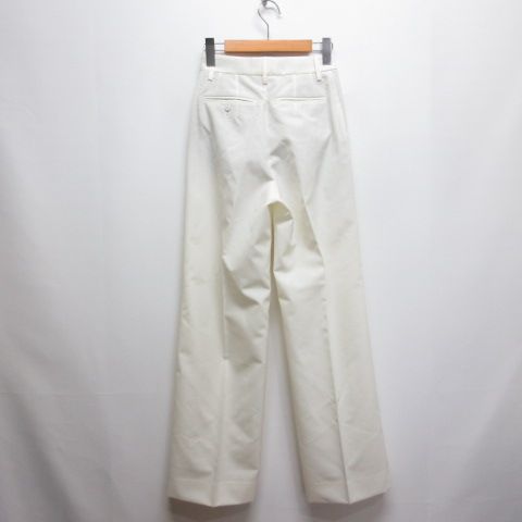セラードアー Cellar Door FORNITURE CIVILI ストレート ワイド パンツ スラックス 36 オフホワイト 薄手 ウール混 ジッパーフライ イタリア製