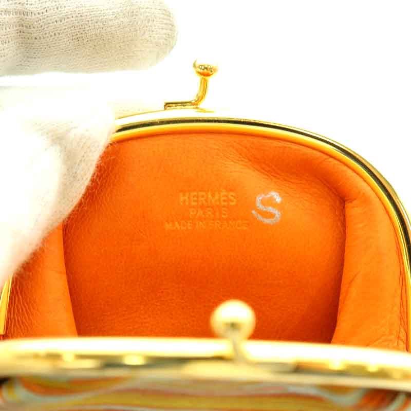 エルメス HERMES エミーユ ヴィブラート コインケース 小銭入れ がま口 スエード □F刻印 マルチカラー /NW38 □OH - メルカリ