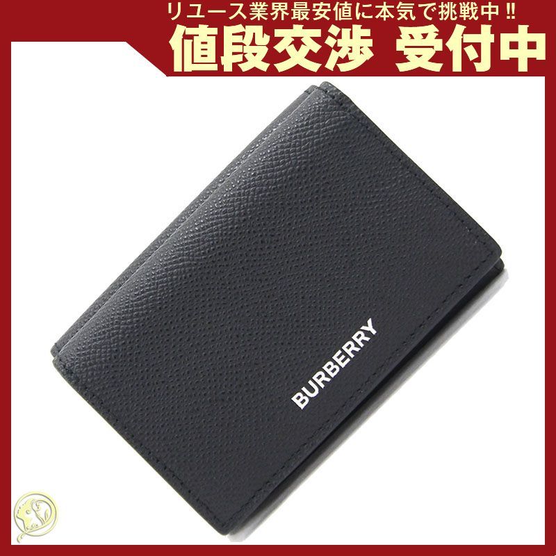 BURBERRY ブラックレザー 3つ折り財布中古品 バーバリー⁄3つ折り財布