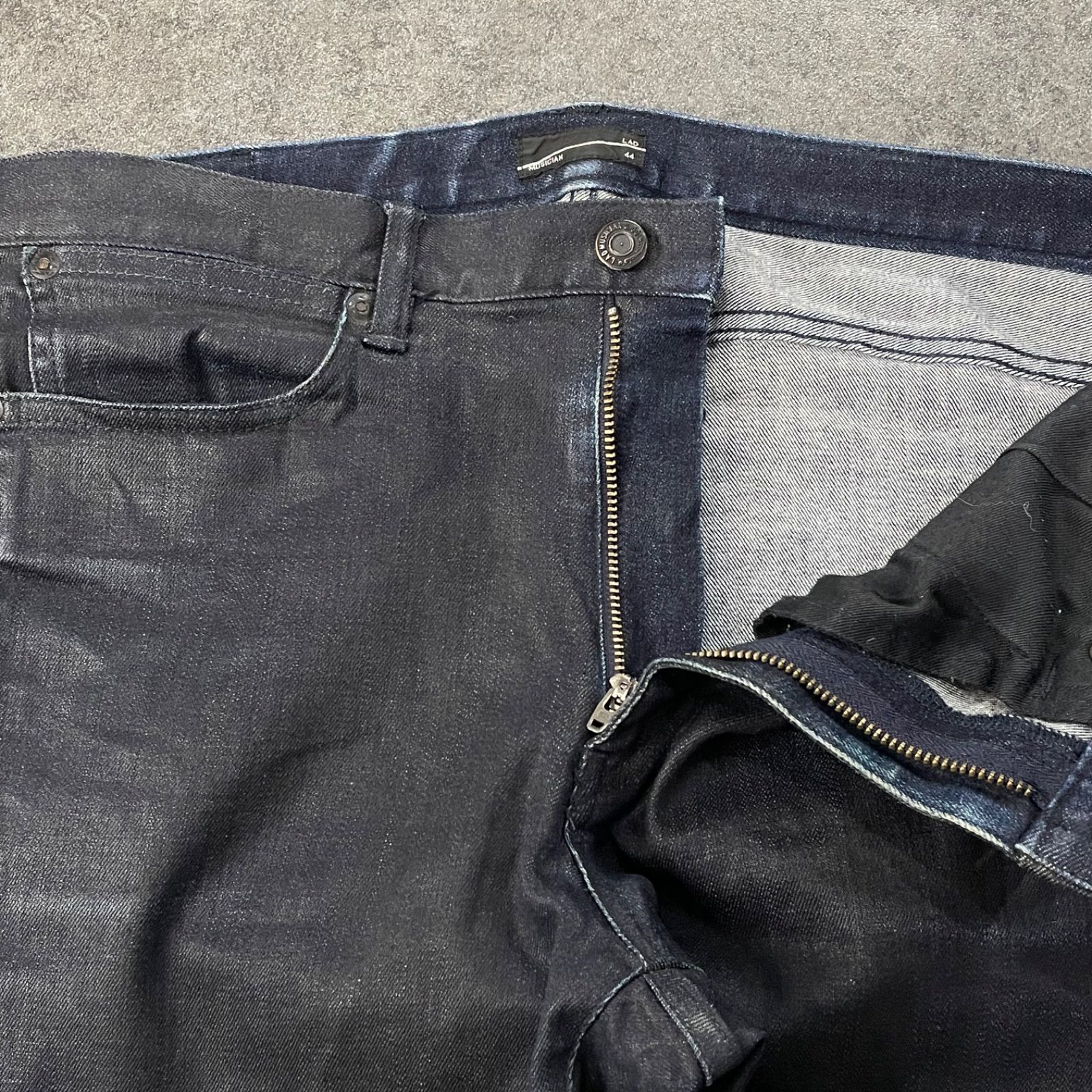日本製 LAD MUSICIAN Slim Black Denim Jeans ラッドミュージシャン 