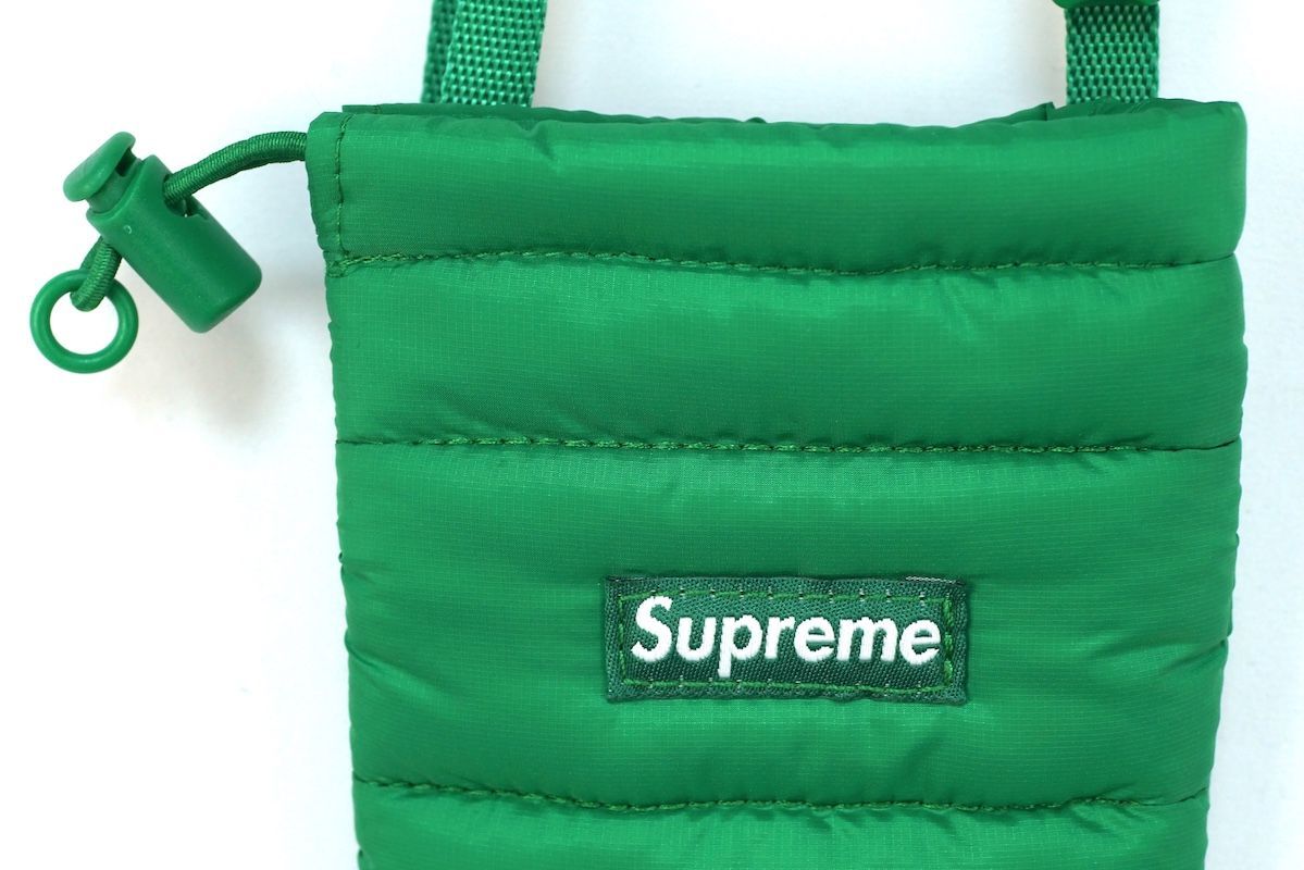 2022AW SUPREME シュプリーム Puffer Neck Pouch Green パファー