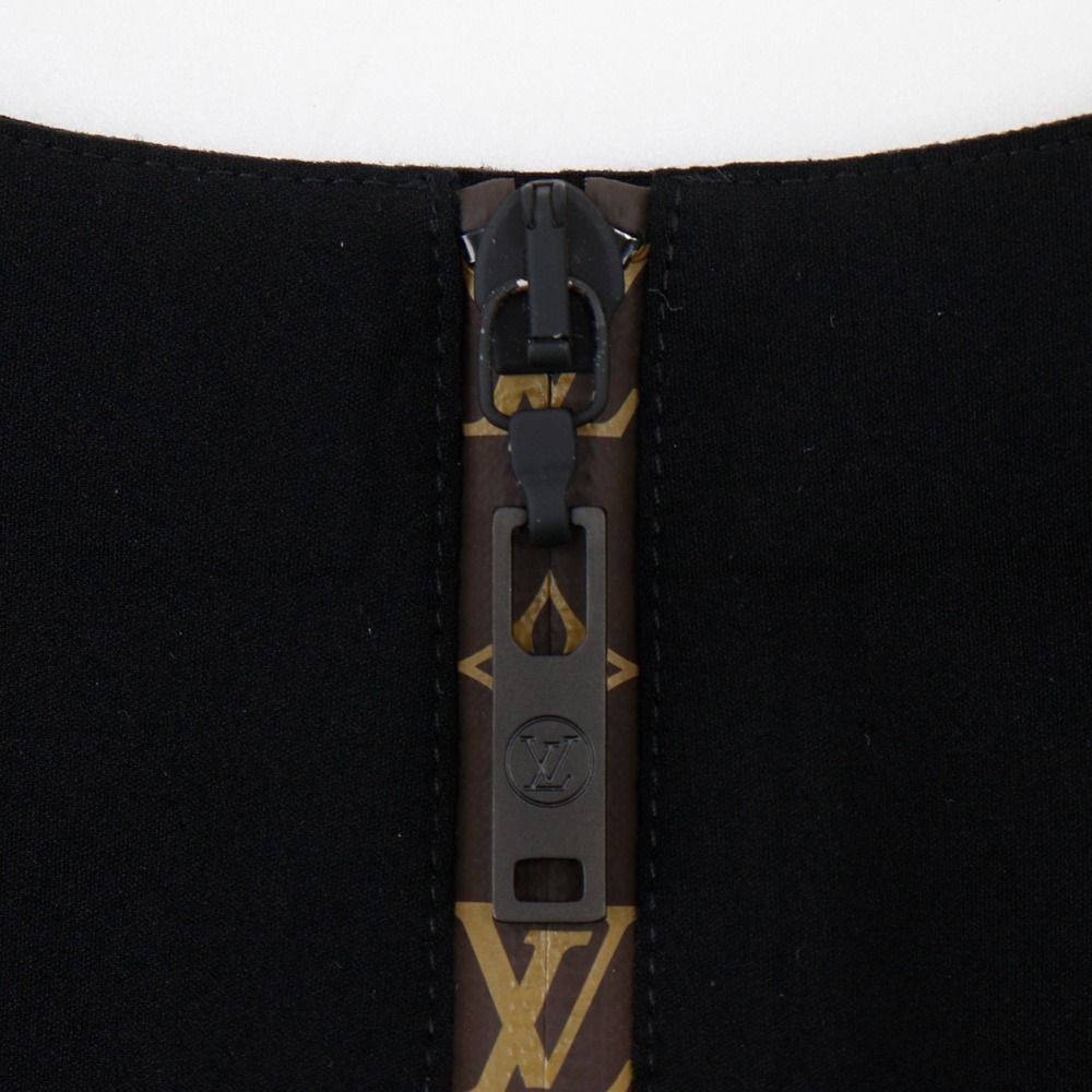  LOUIS VUITTON ルイ ヴィトン ペプラム モノグラム 1 A 7 VTN ナイロン×ポリウレタン 黒 レディース タンクトップ タンクトップ トップス