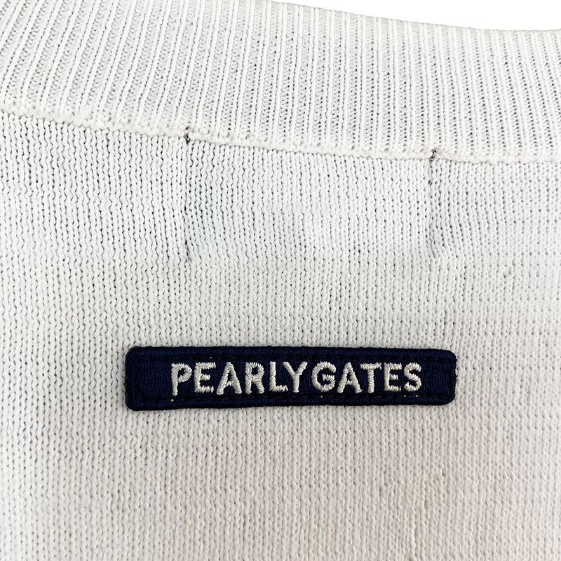 PEARLY GATES パーリーゲイツ 長袖 ニット セーター ホワイト 5 刺繍