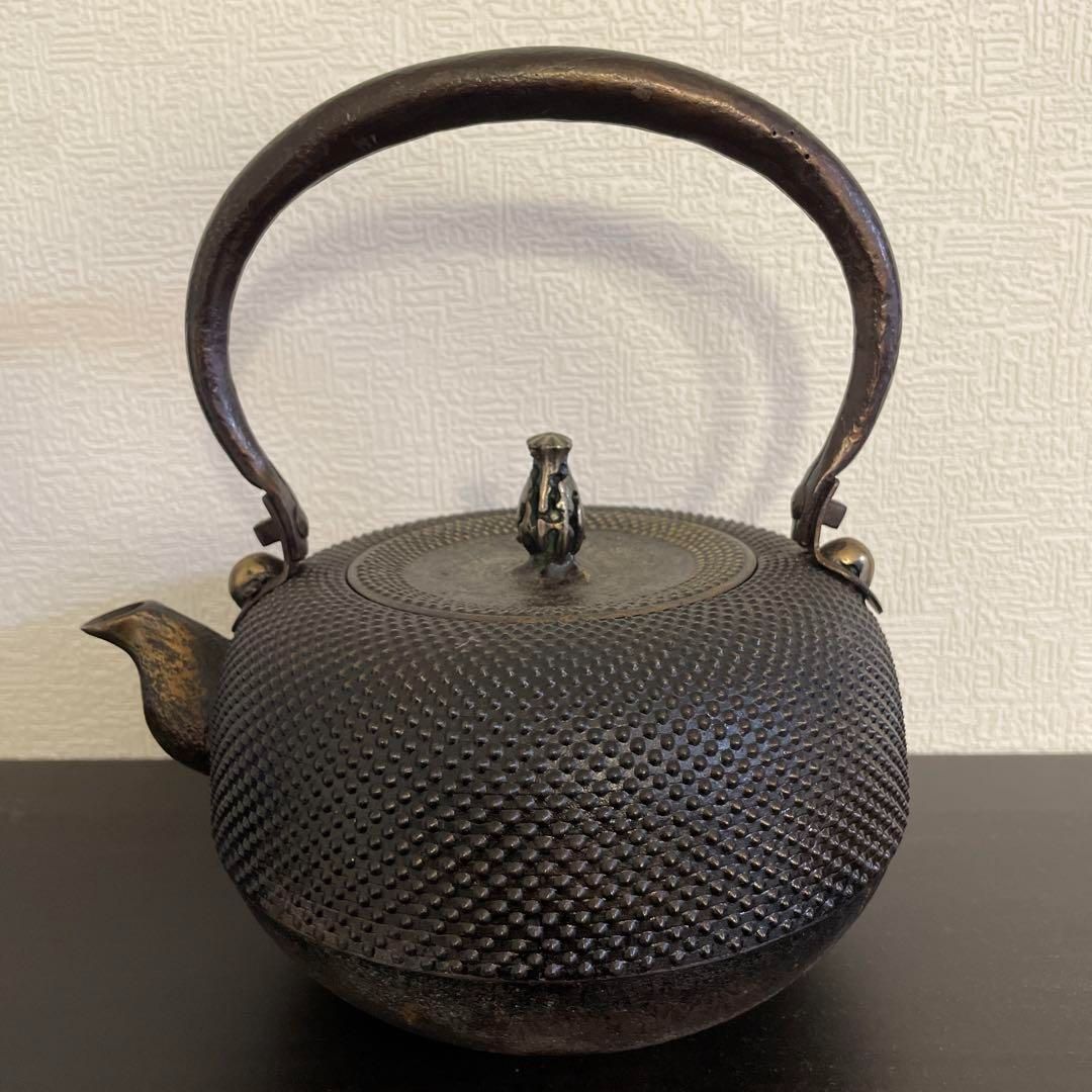 南部，砂鉄、鉄瓶，秀山造，南部，铁器，鉄壶，茶道具