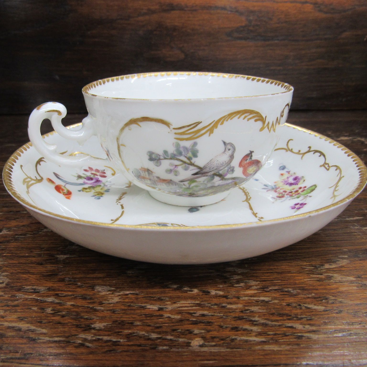 アンティーク　マイセン天使のカップ、ソーサー アンティークマイセン天使のカップ、ソーサー