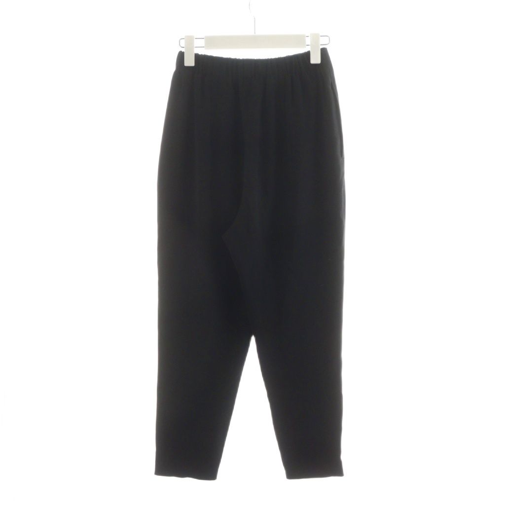 エンフォルド ENFOLD 22AW PEダブルクロス Relax TROUSERS イージーパンツ 34 黒 ブラック 300FA631-1220 AN38