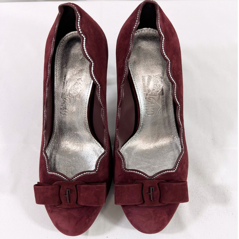 26.0cm / 26.5cm【限定セール】新品・未使用 FERRAGAMO フェラガモ パンプス 靴 01R590 738703 レッド RED サルヴァトーレ フェラガモ SALVATORE FERRAGAMO 大きいサイズ