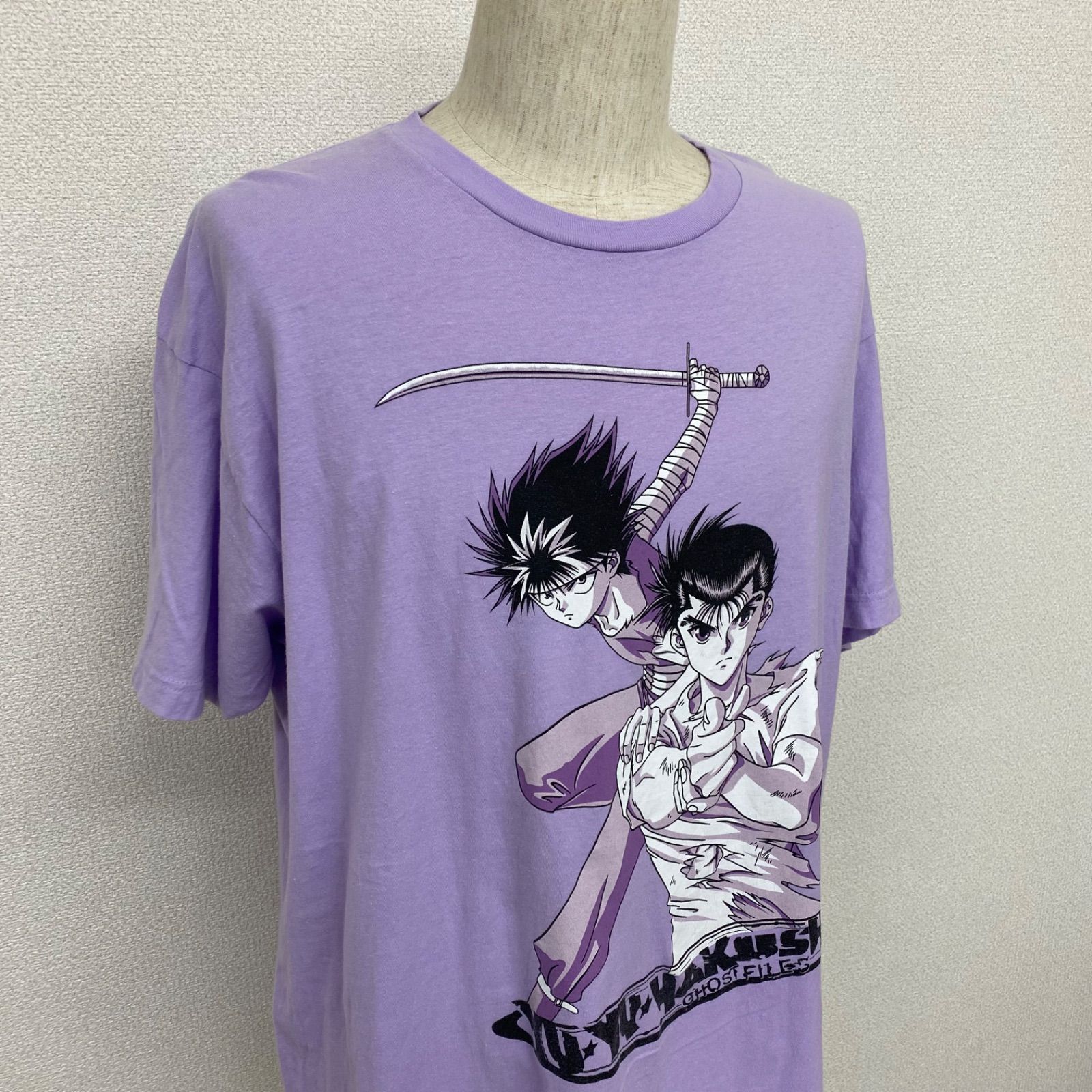 Tシャツ 古着 アニメ 幽遊白書 オールド ヴィンテージ 紫 パープル
