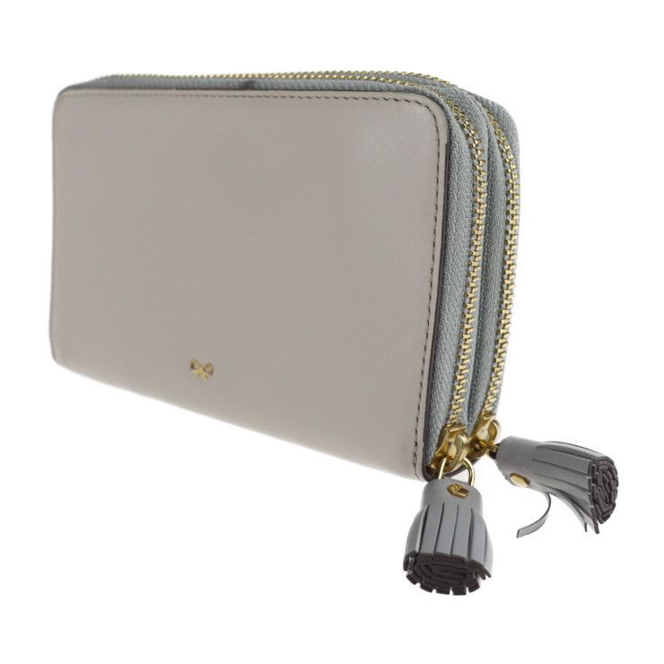 美品 ANYA HINDMARCH 二つ折り財布 グレー ANYA HINDMARCH - アニヤ ハインドマーチ ANYA HINDMARCH 財布