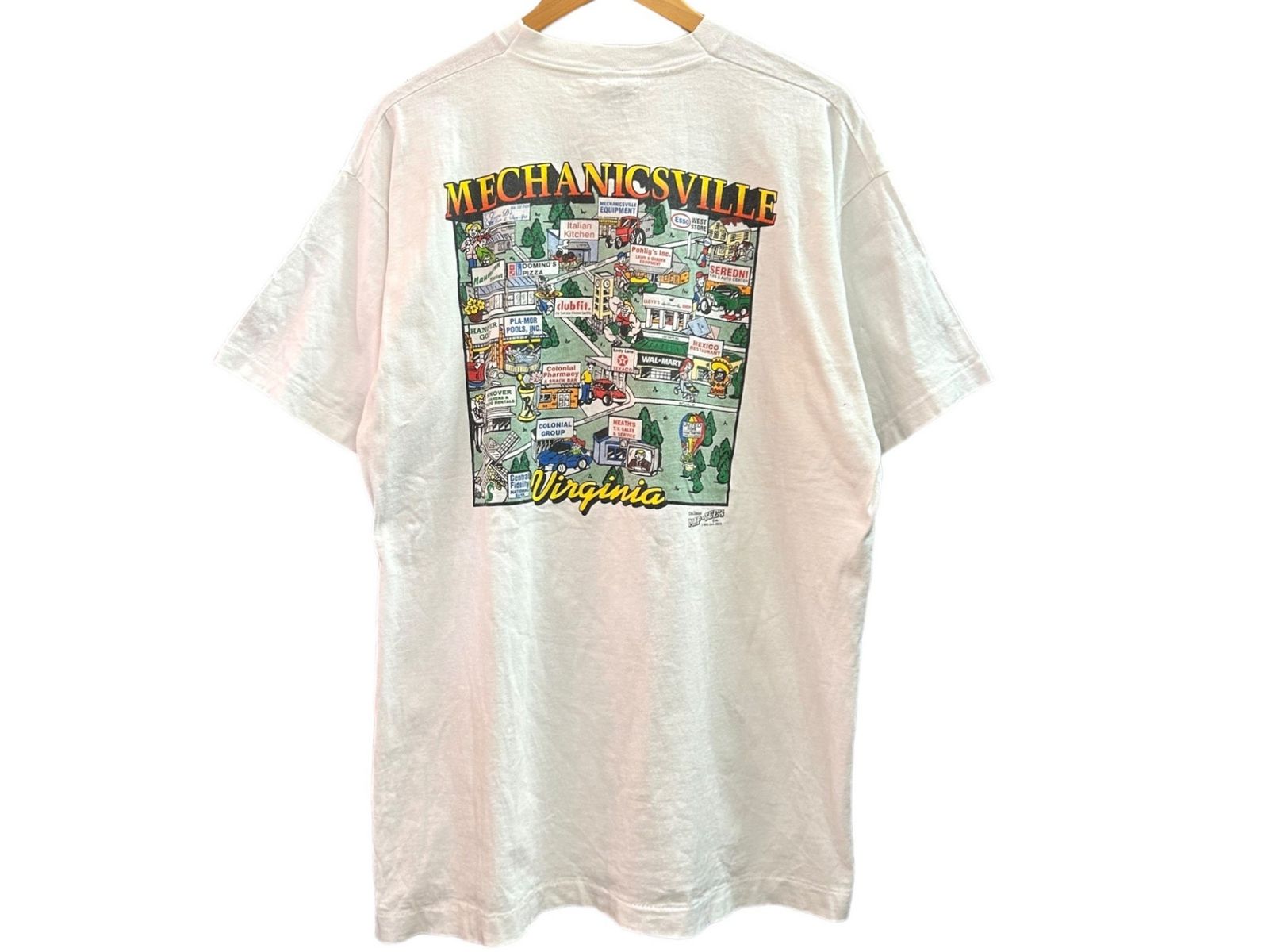 企業物 WAL MART #1525 マップTシャツ USA製 FRUIT OF THE LOOM 