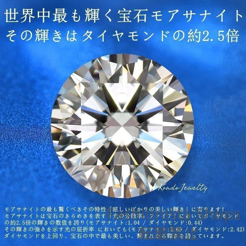 新品未使用】モアサナイト ネックレス レディース 2カラット