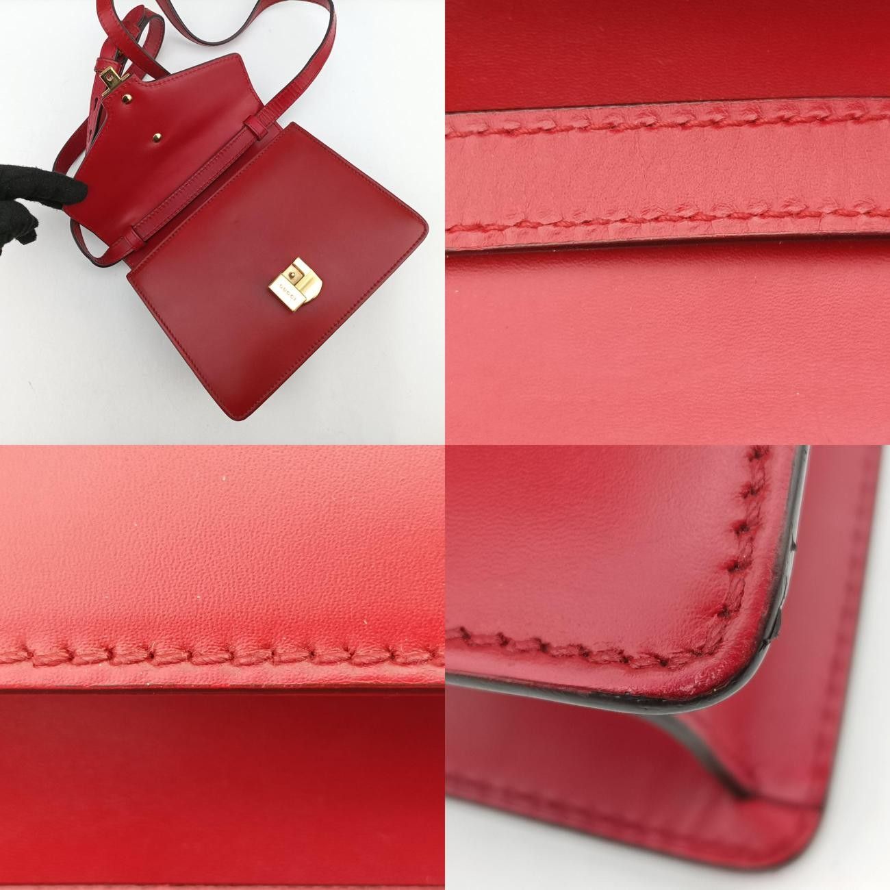 グッチGucciシルヴィ レッド×ネイビー