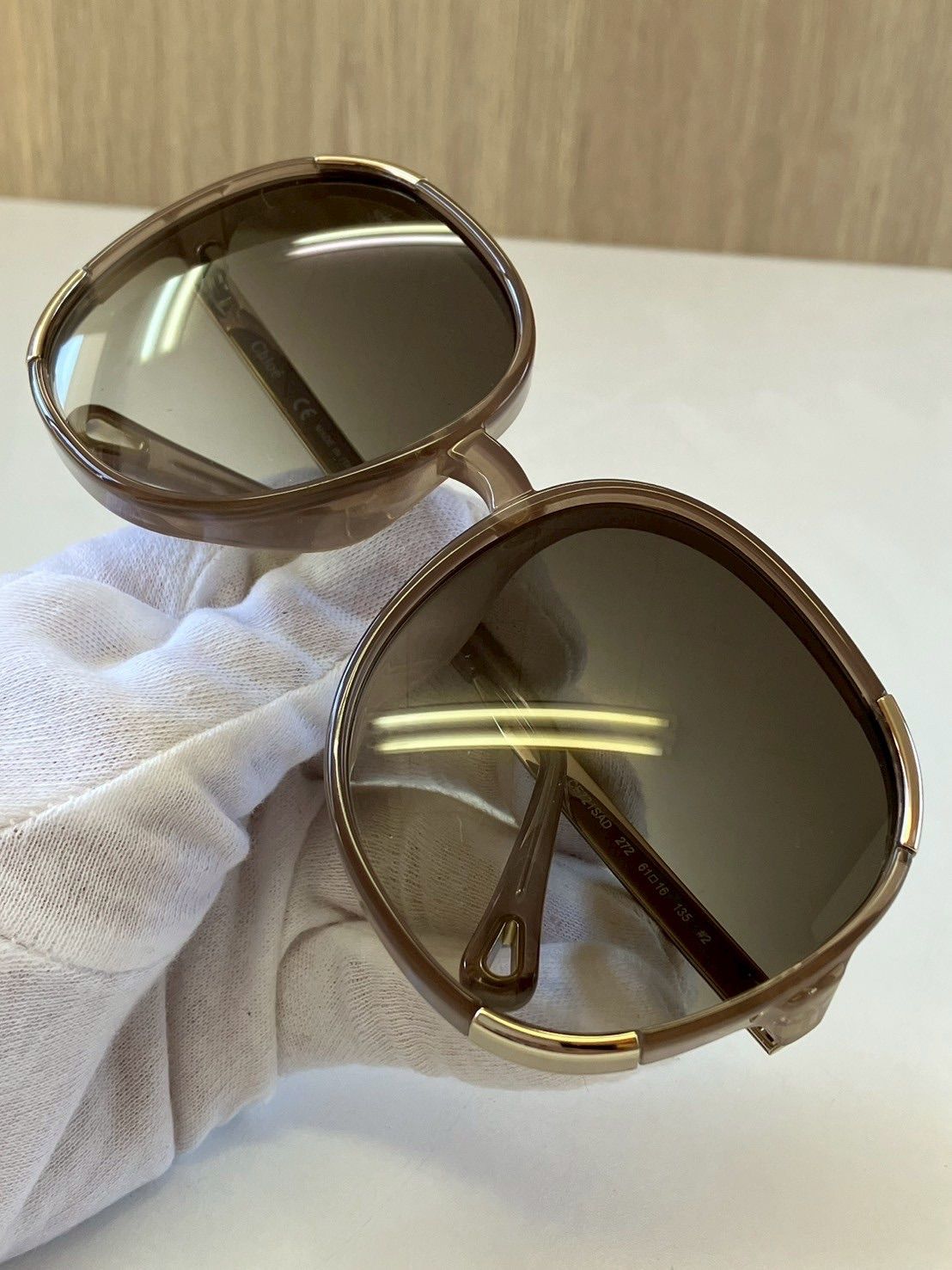 美品】 Chloeクロエ サングラス CE721SAD272 眼鏡メガネ 61