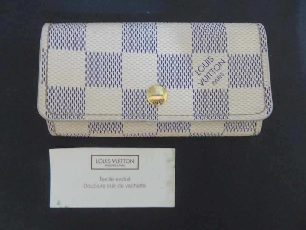 BJK1☆ルイ・ヴィトン/LOUIS VUITTON ダミエ アズール 4連 キー