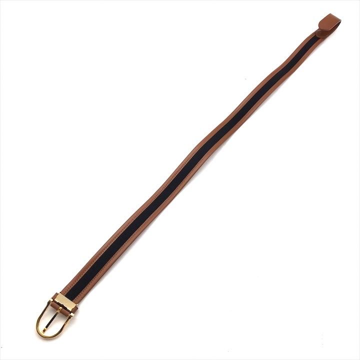 ダンヒル★ベルト★キャンバス×レザー★ベージュ/茶色系★美品 Dunhill ダンヒル ベルト キャンバス×レザー ベージュ×茶色系 美