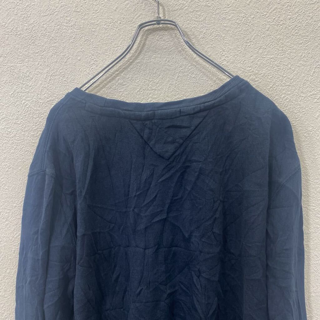 HILFIGER DENIM ロゴ スウェット プリント スウェット XL サイズ トミーヒルフィガー ネイビー 古着卸 アメリカ仕入 t2406-3056