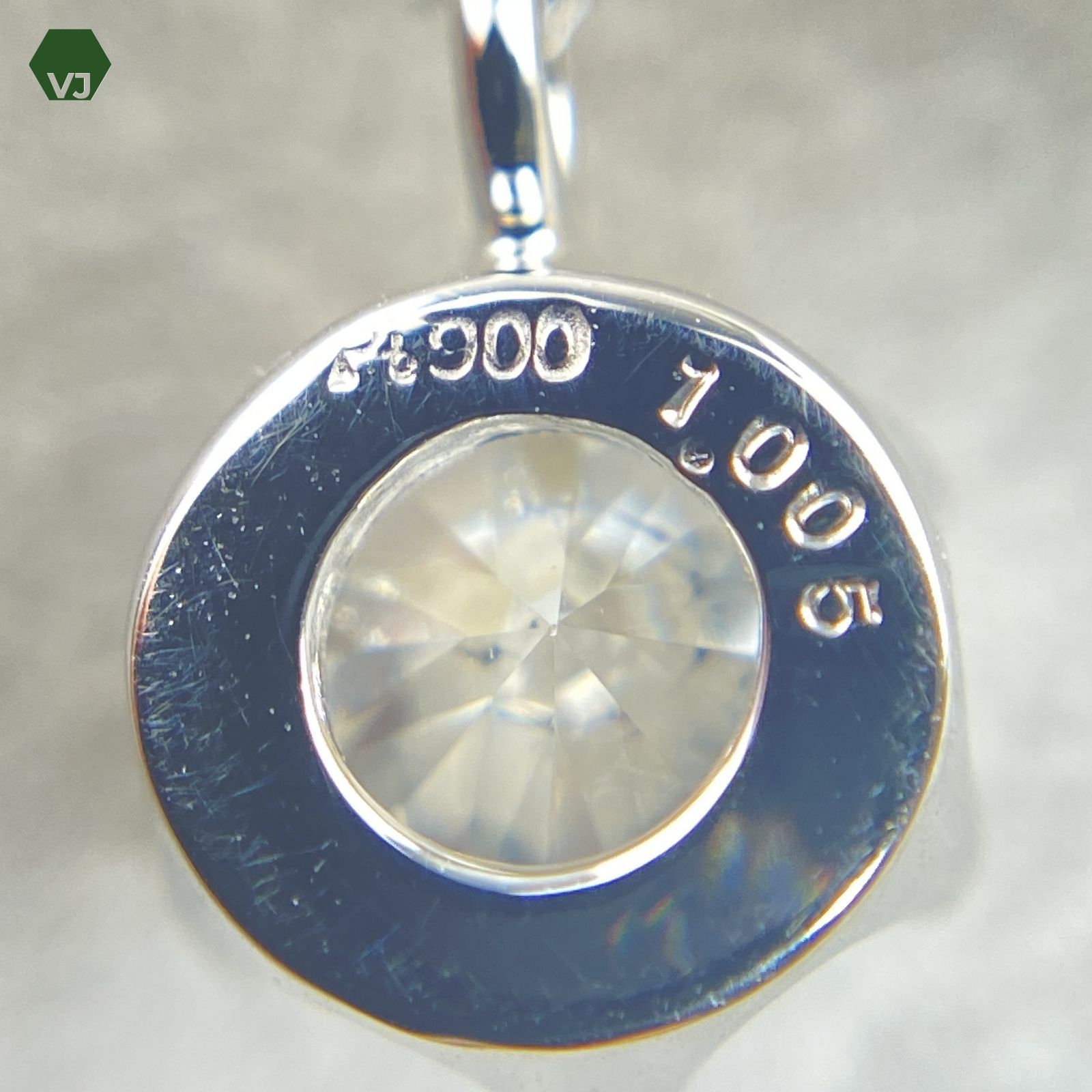 23-11】一粒ダイヤモンド ネックレス D1.005ct【中古】【PT900/PT850 