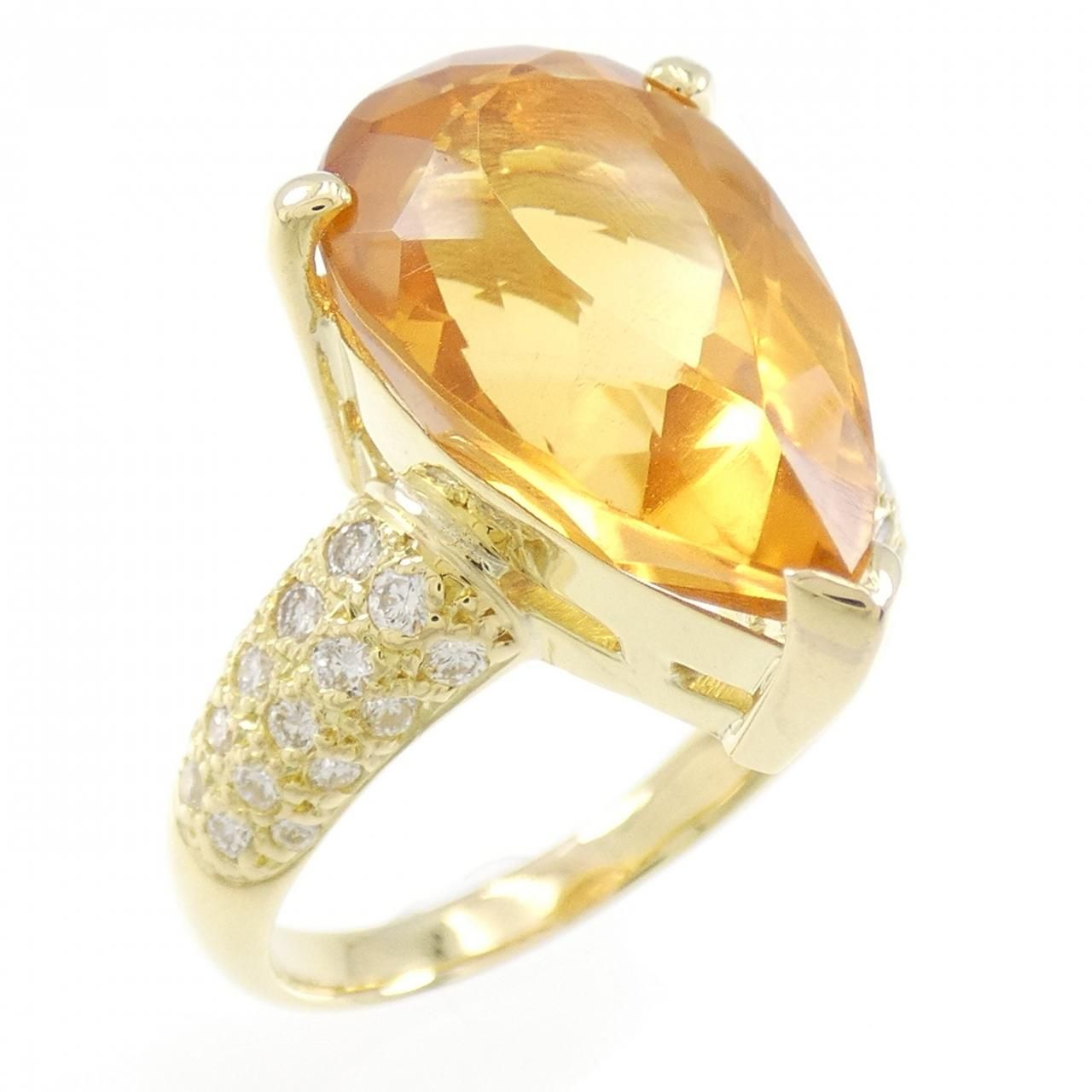 K18YG シトリン リング 8.25CT - メルカリ 