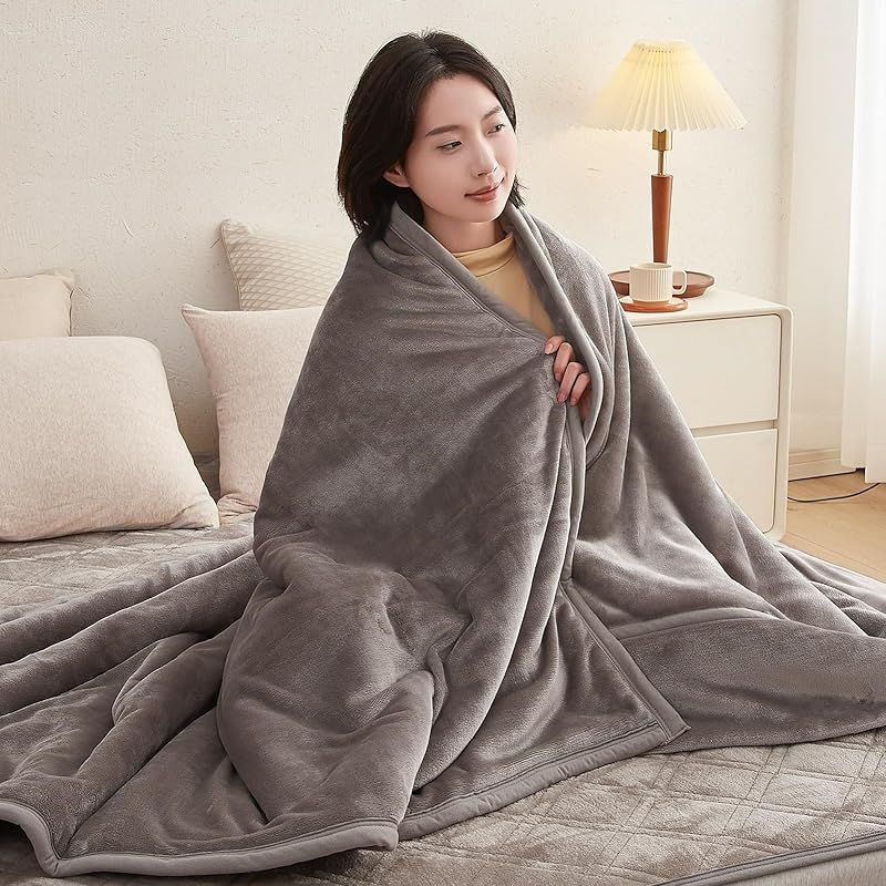 新品　CHOSHOME 毛布 セミダブル 冬 厚手 二枚合わせ 冬用ブランケット 暖かい 掛け毛布 襟付き 合わせ毛布 四層構造 軽い フランネル ふわふわ 吸湿発熱 静電防止 洗える 160×200cm グレージュ