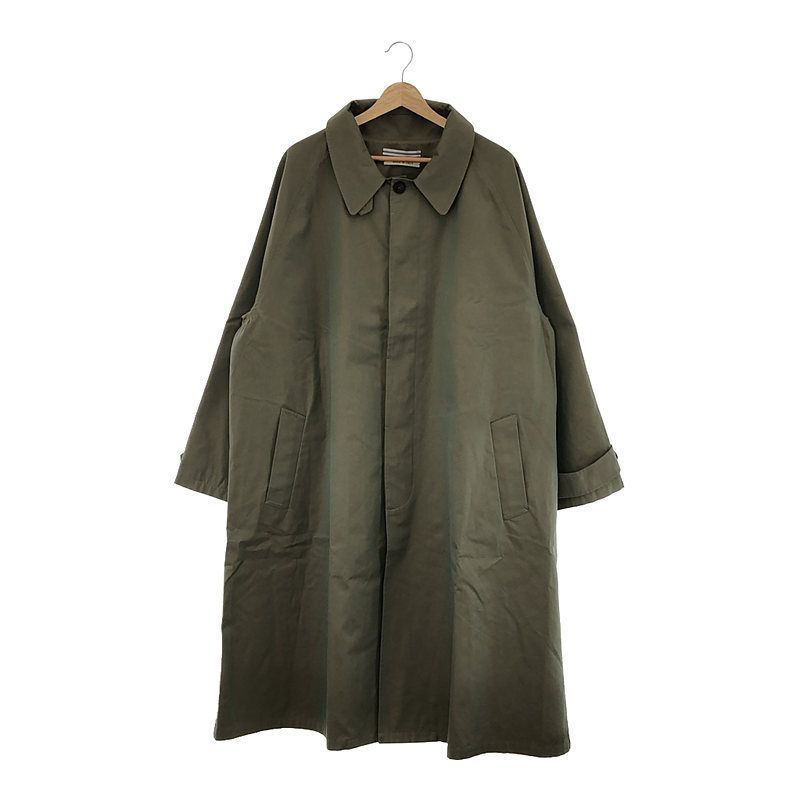 Cristaseya クリスタセヤ OVERSIZED COTTON TRENCH WITH LEATHER PATCH ...