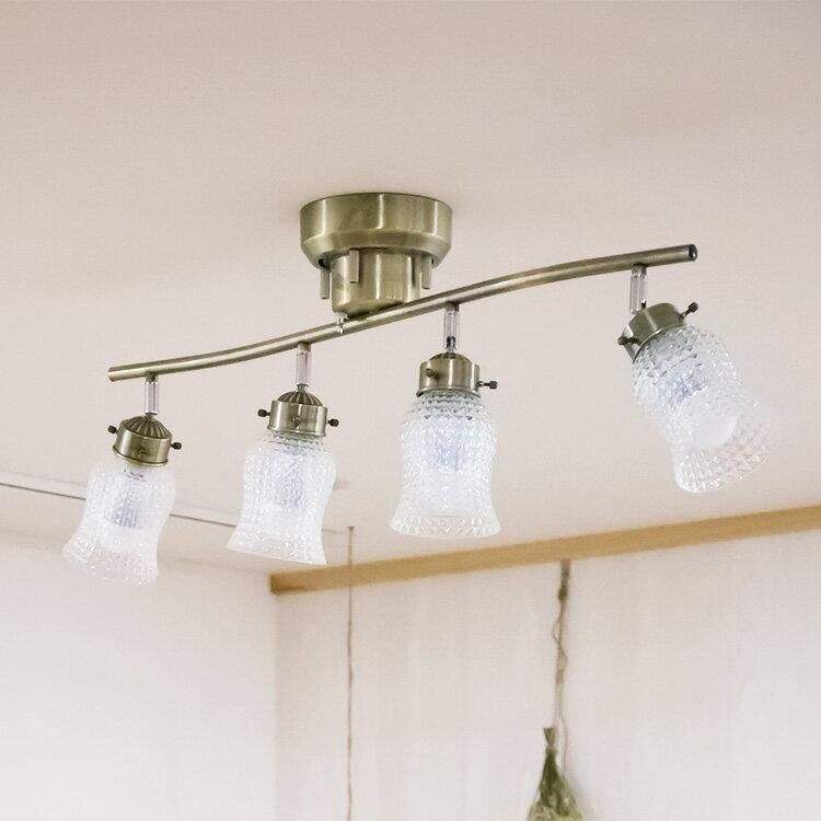 シーリングライト おしゃれ 照明器具 6畳 led LED 対応 アンティーク かわいい 北欧 ダイニング 食卓用 リビング 寝室 天井 天井照明 レトロ 4灯 ラーレ