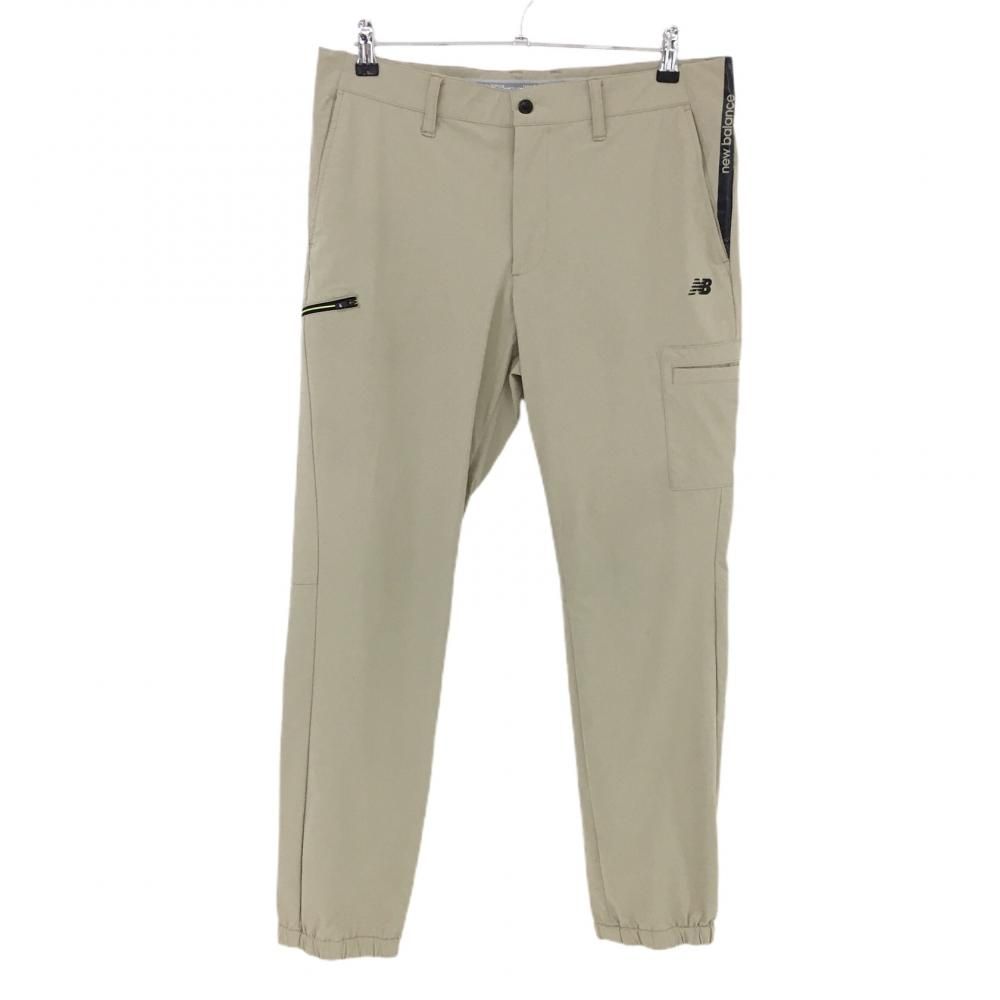SALE20％OFF【美品】ニューバランスゴルフ ジョガーパンツ ベージュ ストレッチ 複数ポケット メンズ 5(L) ゴルフウェア 2022年モデル New Balance