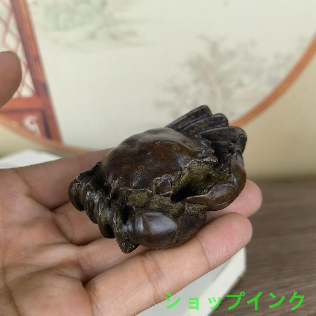 ★*★様 銅製置物　ヤドカリ　お尻可動　香道具　茶道具　銅虫作　刻印あり　銅製 ☆*☆様 銅製置物 ヤドカリ お尻可動 香道具 茶道具 銅虫作 刻印