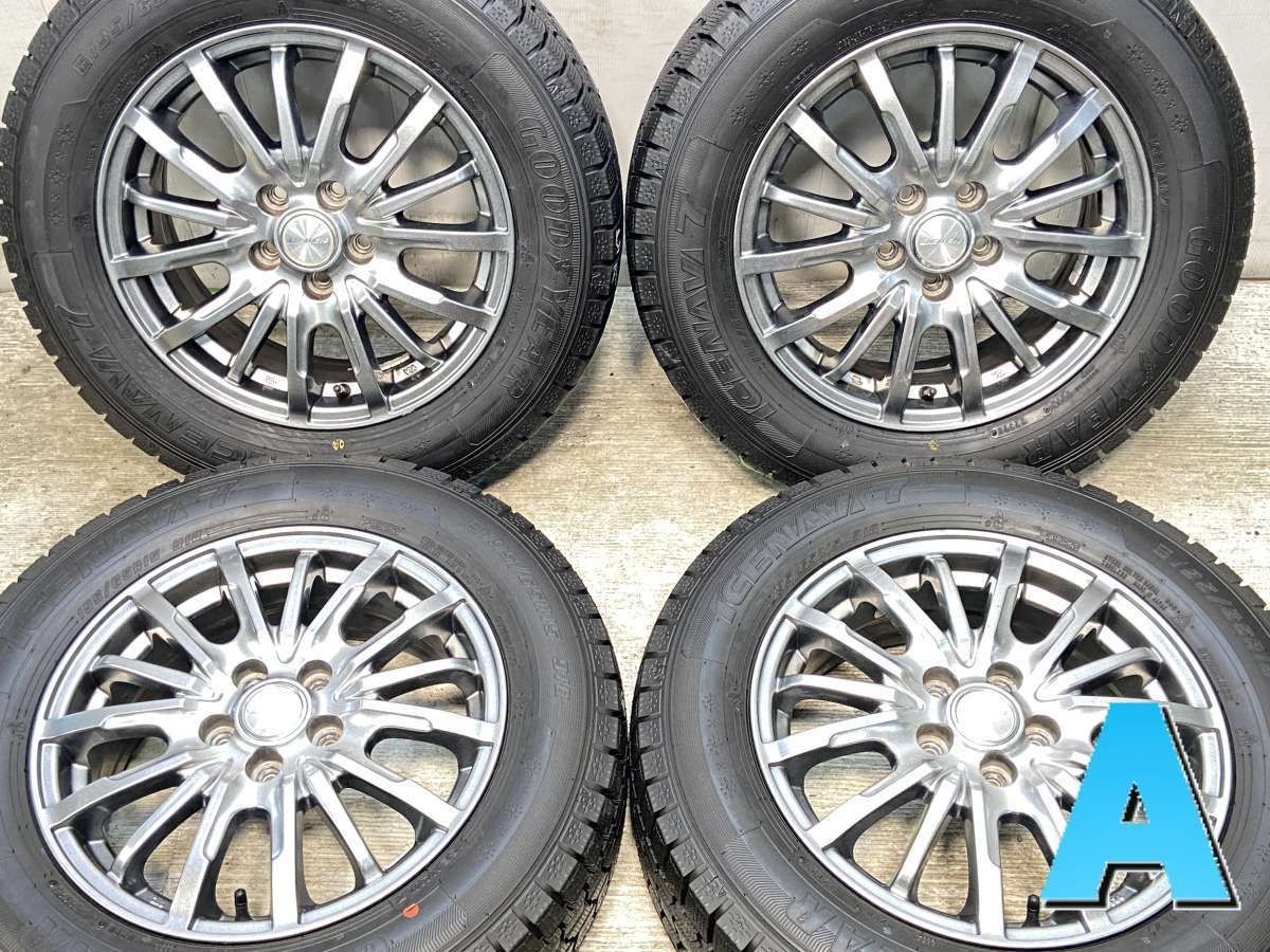 195|65R15 グッドイヤー アイスナビ 7 LEBEN 15x6.0 45 100-5穴 タイヤ スタッドレスタイヤ ホイールセット 4本セット w15250607909