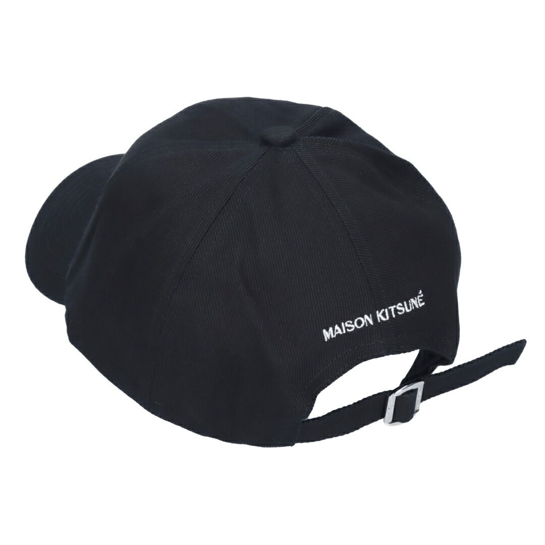 MAISON KITSUNÉ ブラック ワークキャップ CAFE KITSUNE 6P CAP（キャップ）｜Maison Kitsune（メゾン