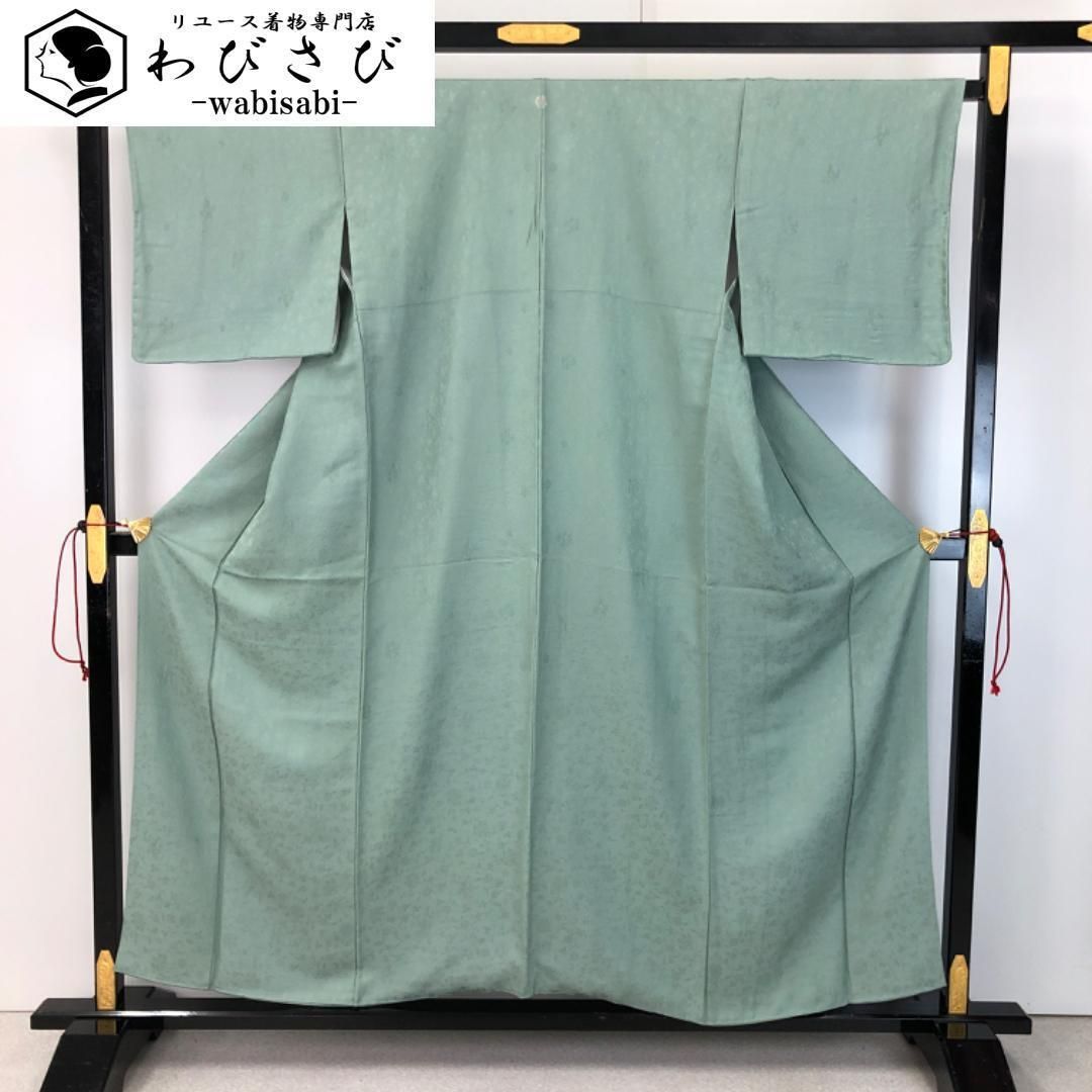 色無地 錆青磁色 花唐草地模様 しつけ糸 K-5346 - メルカリ