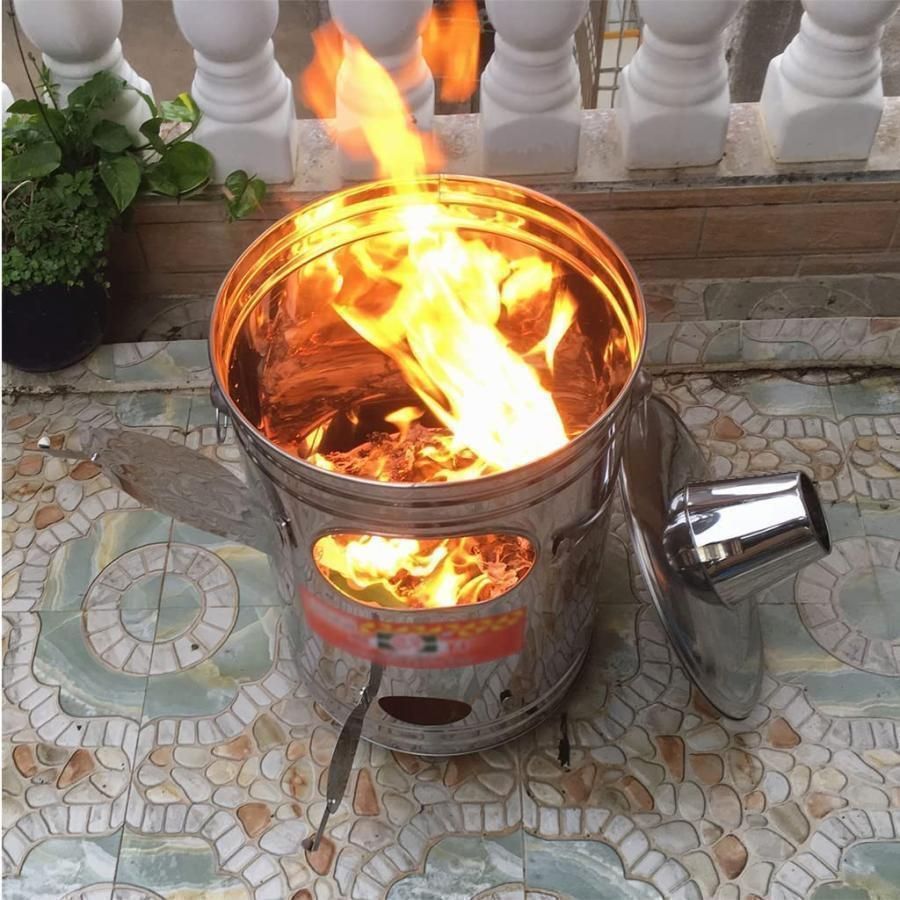 焼却炉　家庭用無煙　煙突無臭ドラム缶焼却炉家庭用焼却炉　ゴミ焼却炉ステンレス Amazon.co.jp: 焼却炉 焼却器 家庭用 無煙 ドラム缶焼却炉 大型