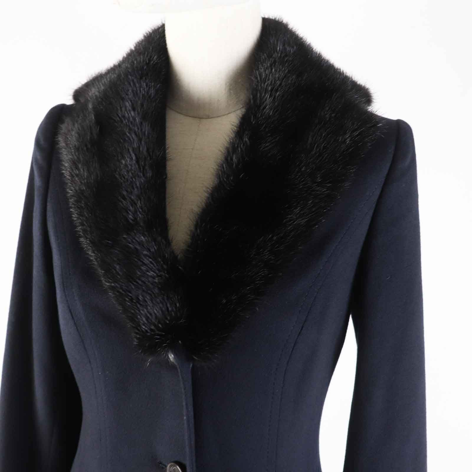 Kiton(キートン)極美品ミンク襟カシミア100%コート