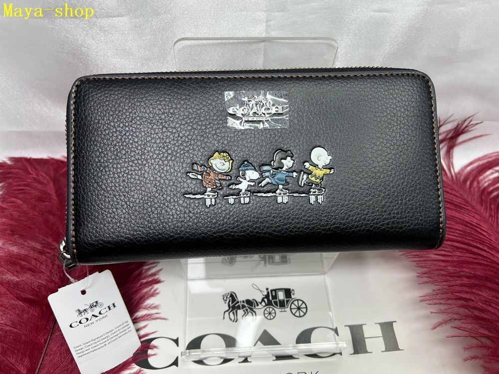 コーチ COACH 長財布 財布  シグネチャー スヌーピー アコーディオン ジップラウンドファスナー COACH SNOOPY プレゼント クリスマス ギフト 贈り物 財布 メンズ 財布 レディース 新品未使用 16122B B213 12