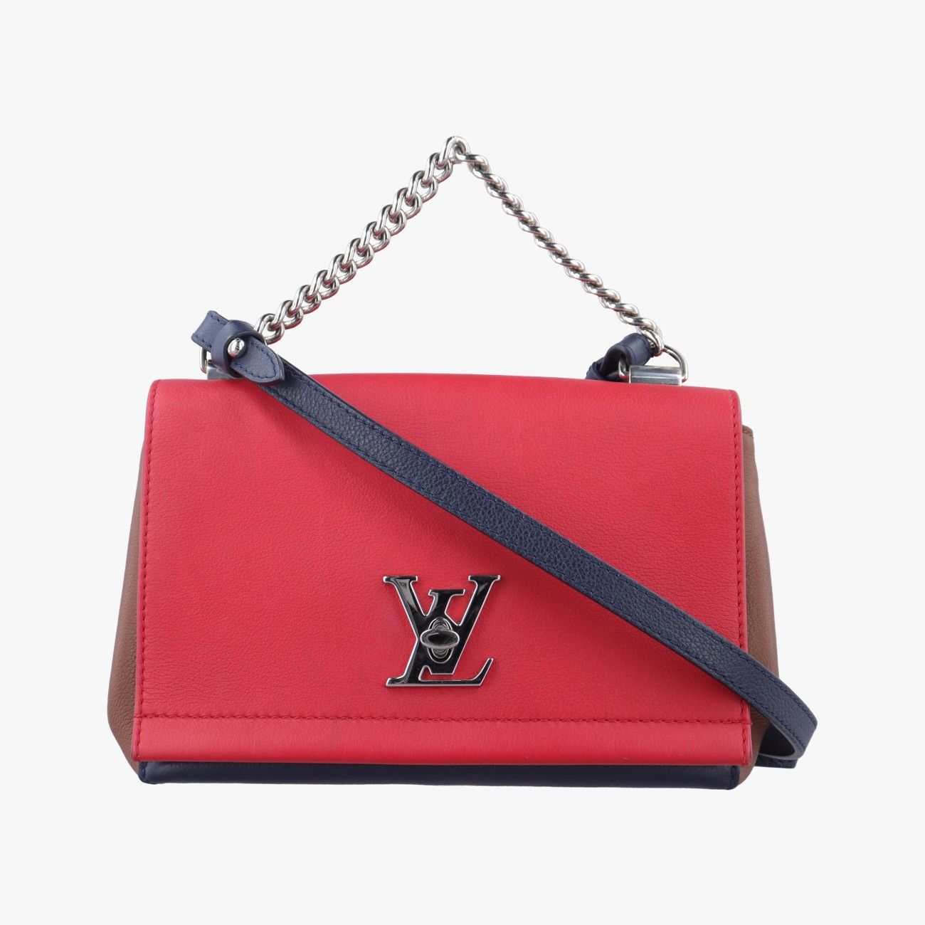 ルイヴィトンLouis VuittonロックミーII レッド x ネイビー x ブラウン レザー M42860 DU4136