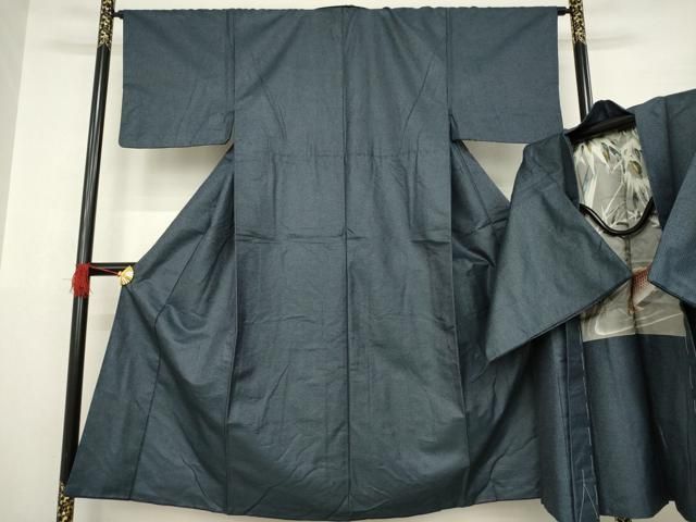 平和屋着物●男性 紬 アンサンブル 亀甲文 正絹 AABA9786ck